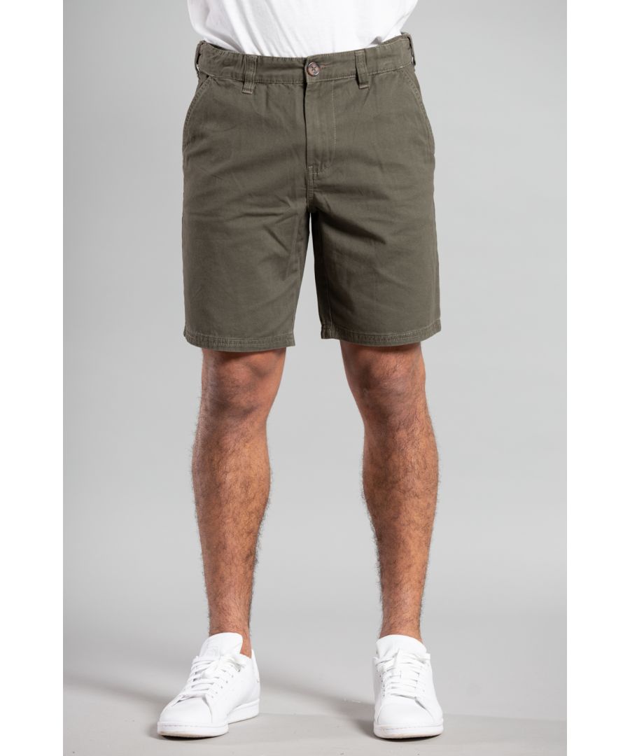 Get ready for summer with these versatile chino shorts. Made from 100% cotton twill, they're comfortable and breathable. With a classic design and neutral colours, they're easy to pair with any outfit. Perfect for any casual occasion, these shorts are a must-have for your warm-weather wardrobe. They are machine washable for easy care