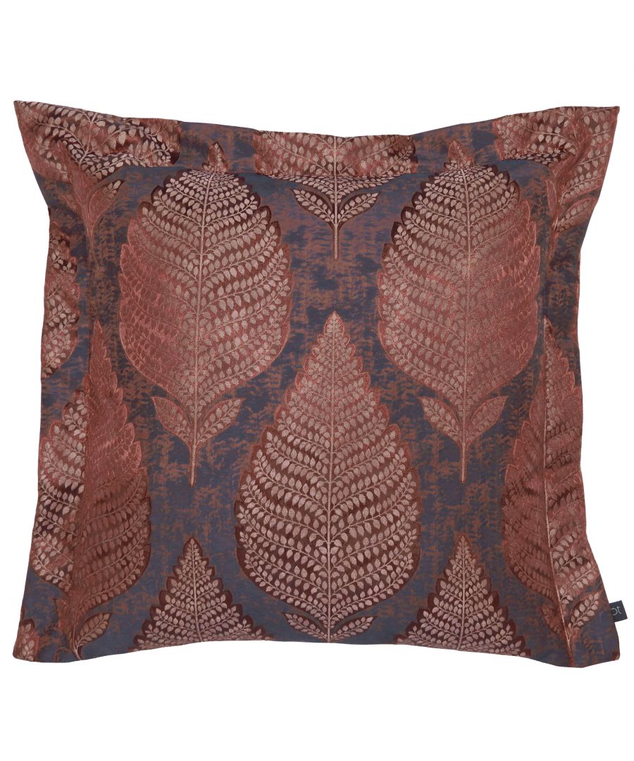 Prestigious Textiles Treasure Bordered Jacquard Feather Filled Cushion - Orange - One Size