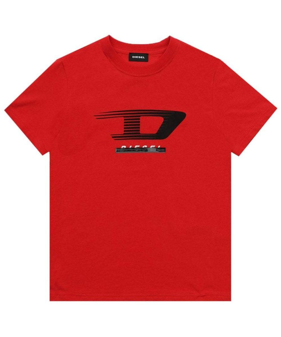 Image for Diesel Boys Cotton Logo T-Shirt Red