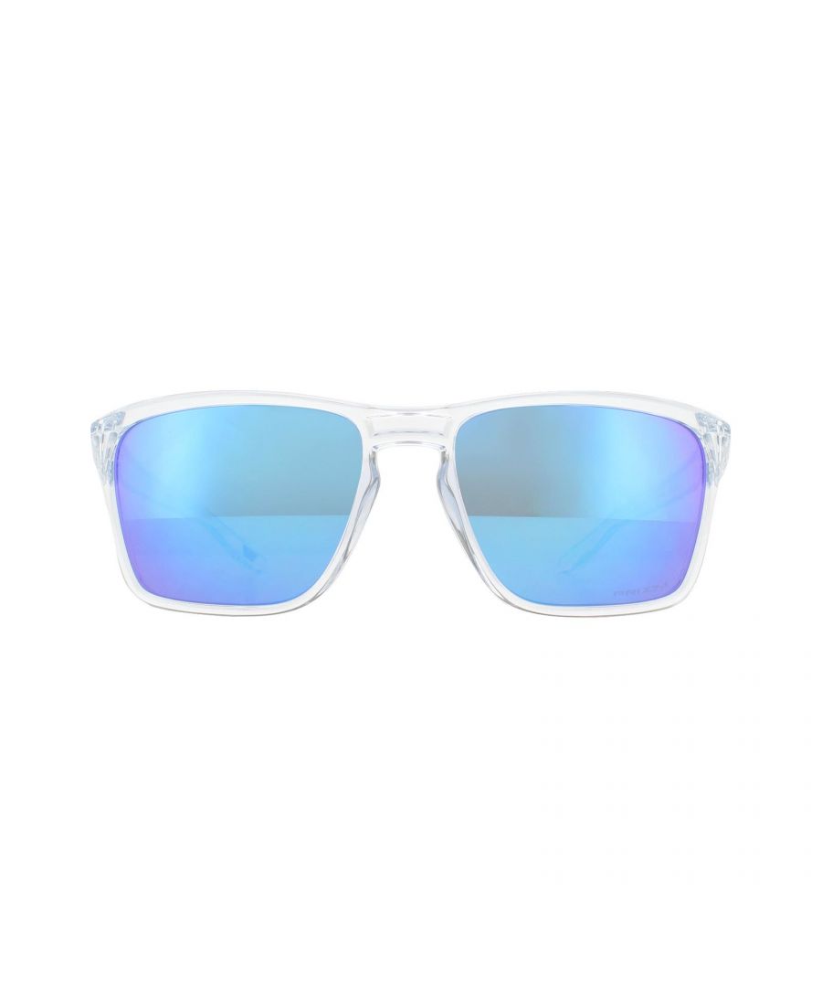 Oakley Sunglasses Sylas OO9448-04 Polished Clear Prizm Sapphire are a classic frame with Oakley's reliable design features for optimum comfort, the Three-Point fit and O Matter frame. Versatile and perfect for all-day wear, the Sylas is also a hat compatible design!
