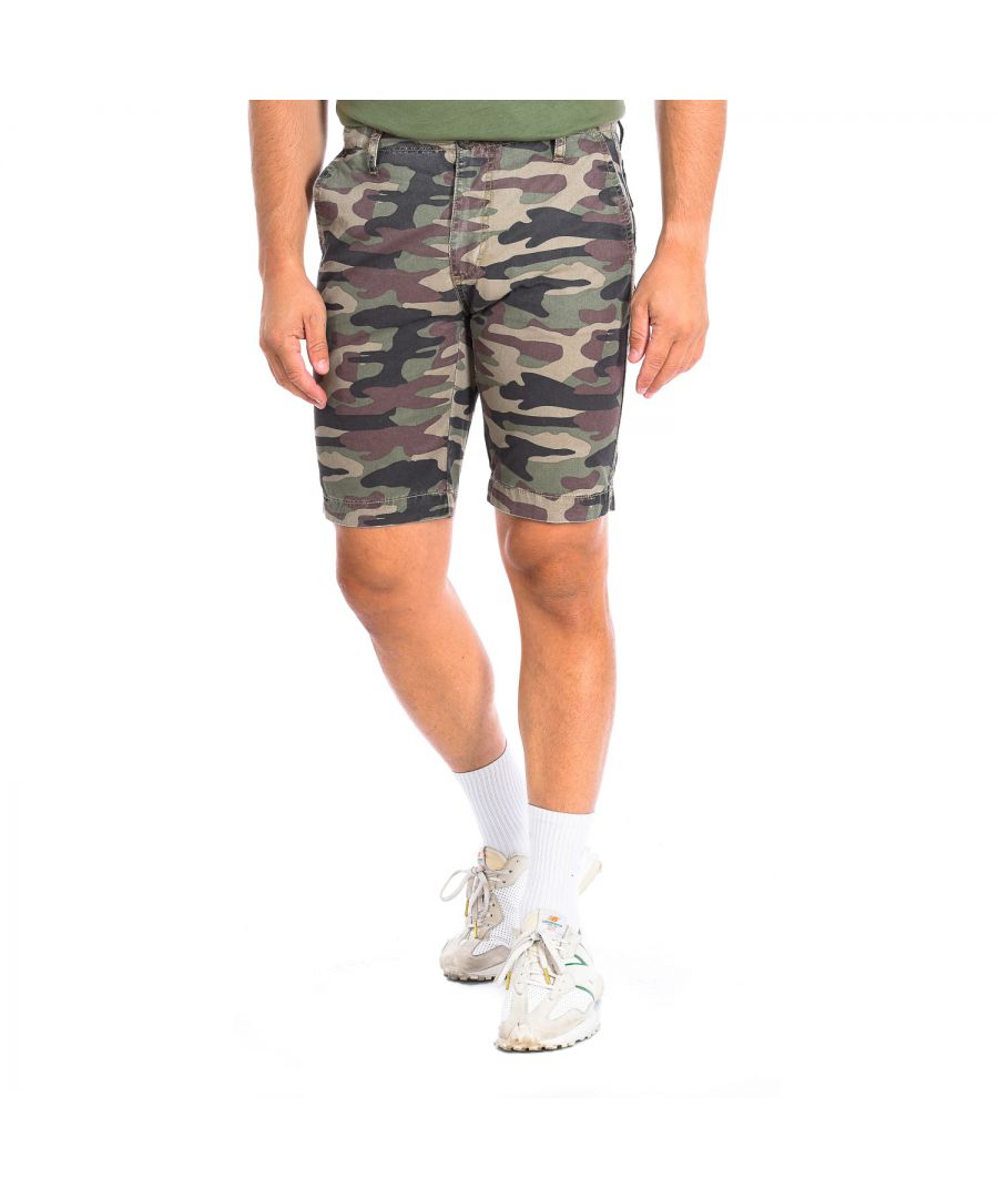 La Martina Mens Bermuda shorts with straight hem cut TMB301-TW415 men - Green Cotton - Size 32 (Waist)