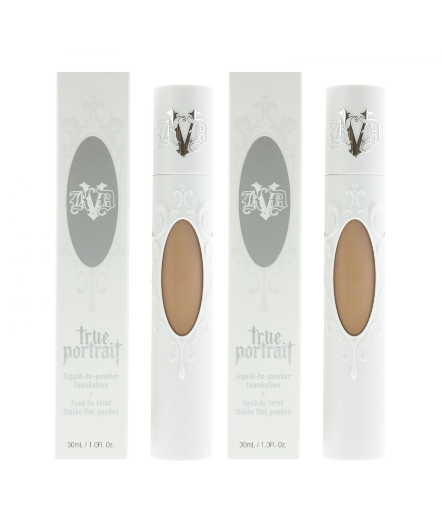 KVD Womens Beauty True Portrait Liquid-To-Powder Foundation 30ml - Tan 063 x 2 - One Size