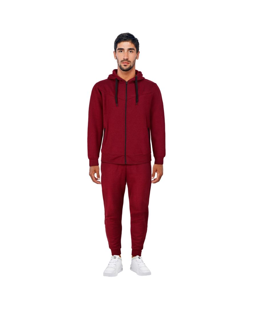 Enzo Mens Full Tracksuit Set. Hoody and Joggers With 2 Side Pockets, Drawstrings, Ribbed Hem and Cuffs. Made From Soft Cotton. Blend Fabric Ideal For Warmth and Comfort. Ideal for sports or casual wear all day.
