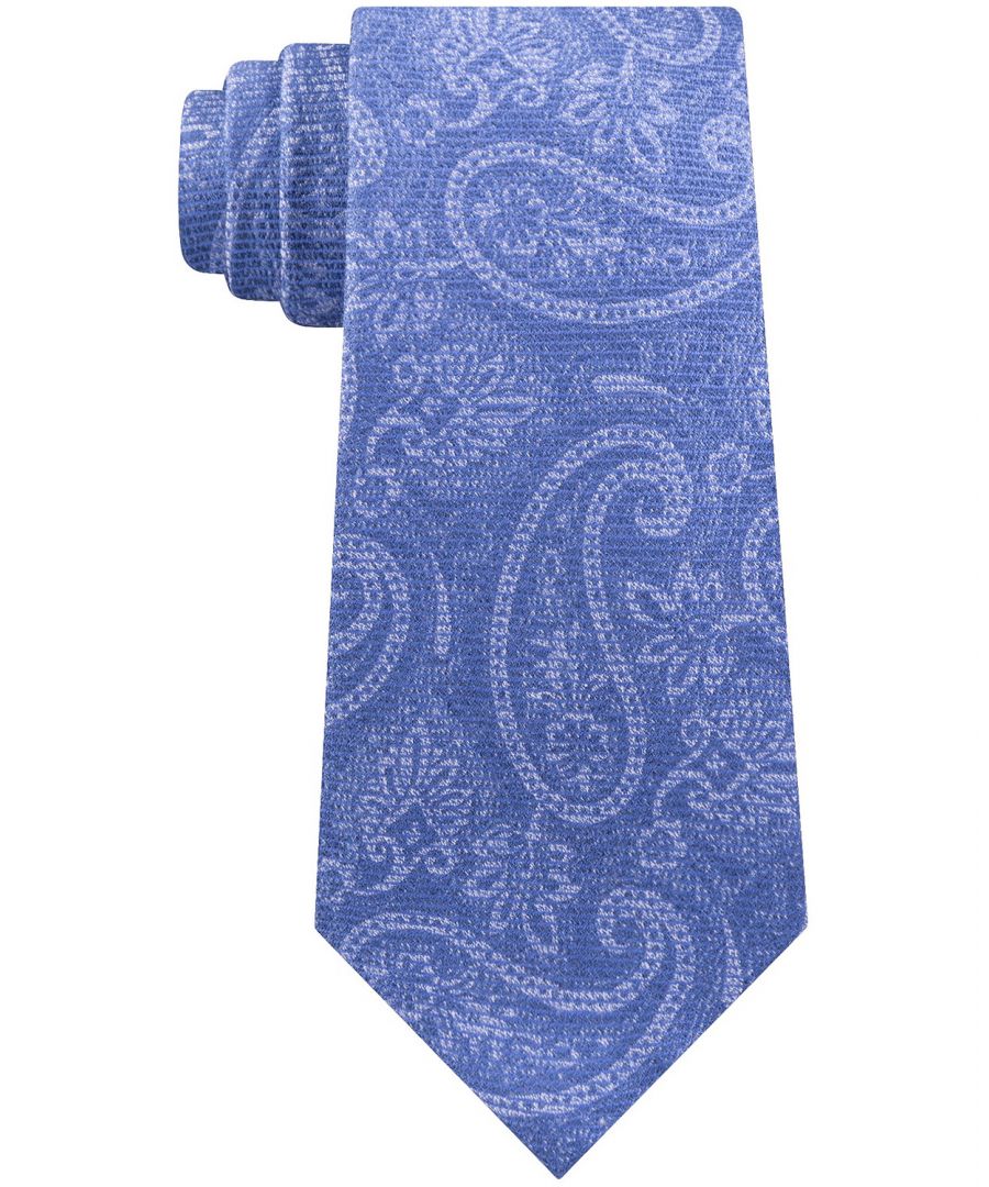 Color: Blues Pattern: Paisley Type: Tie Width: Skinny (Material: Silk