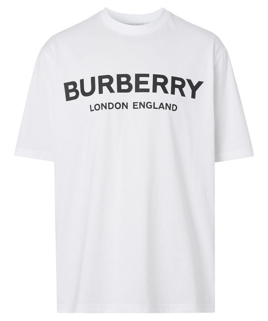 Burberry White Tucson B Motif Oversized T-Shirt