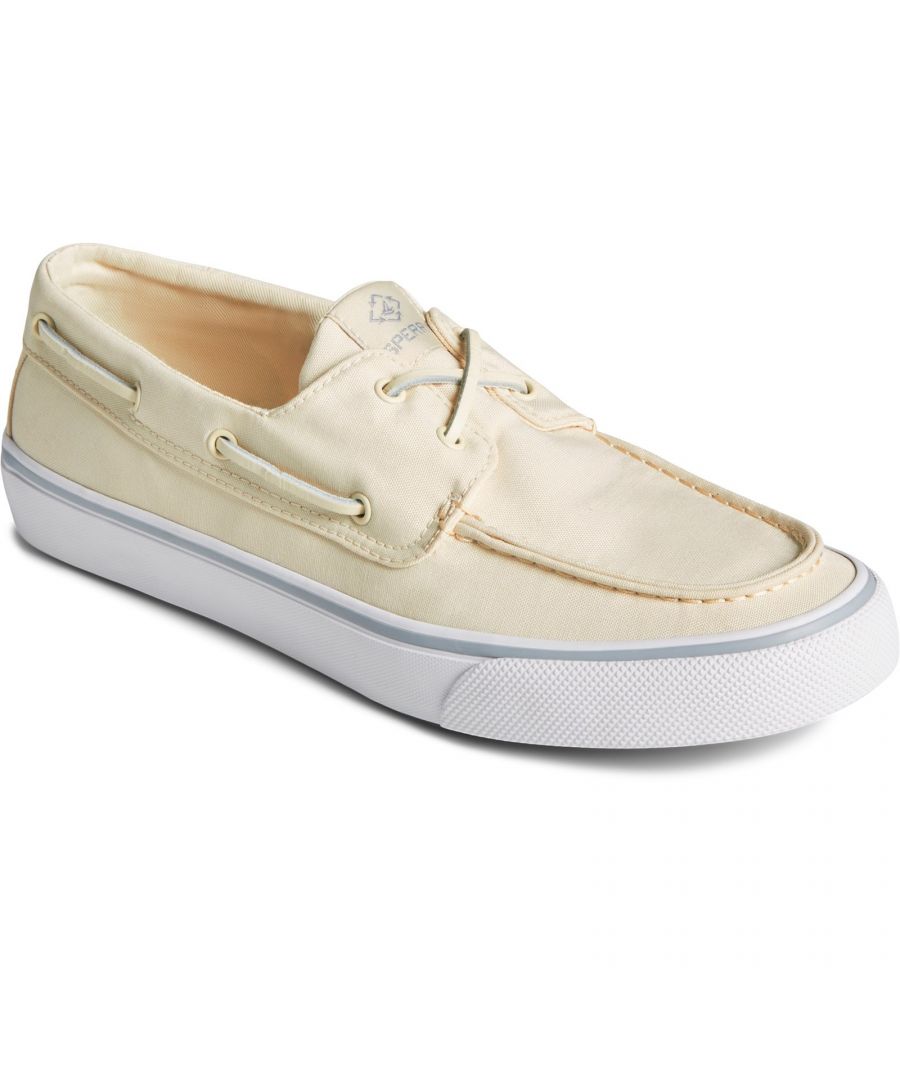 Sperry BAHAMA II Mens Classic Lace Shoes - Ivory - Size UK 8