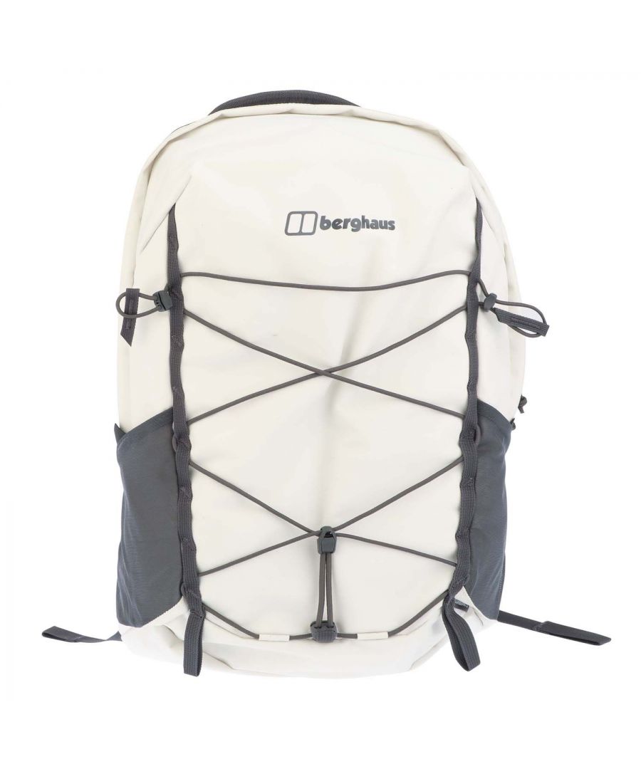 Berghaus Exurbian 23 Rucksack in grey.- Elasticated pockets.- Light weight  with convenient grab-and-go handle.- H2O compatible pack.- Superb RFID lining.- 100% Recycled Polyester.- Ref: 422461GK7