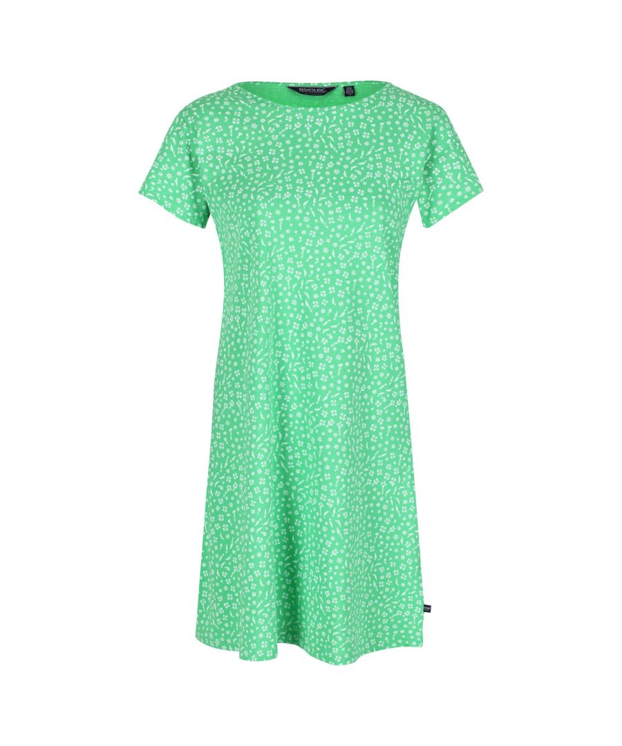 Image for Regatta Womens/Ladies Balia Ditsy Print Swing Dress (Vibrant Green)