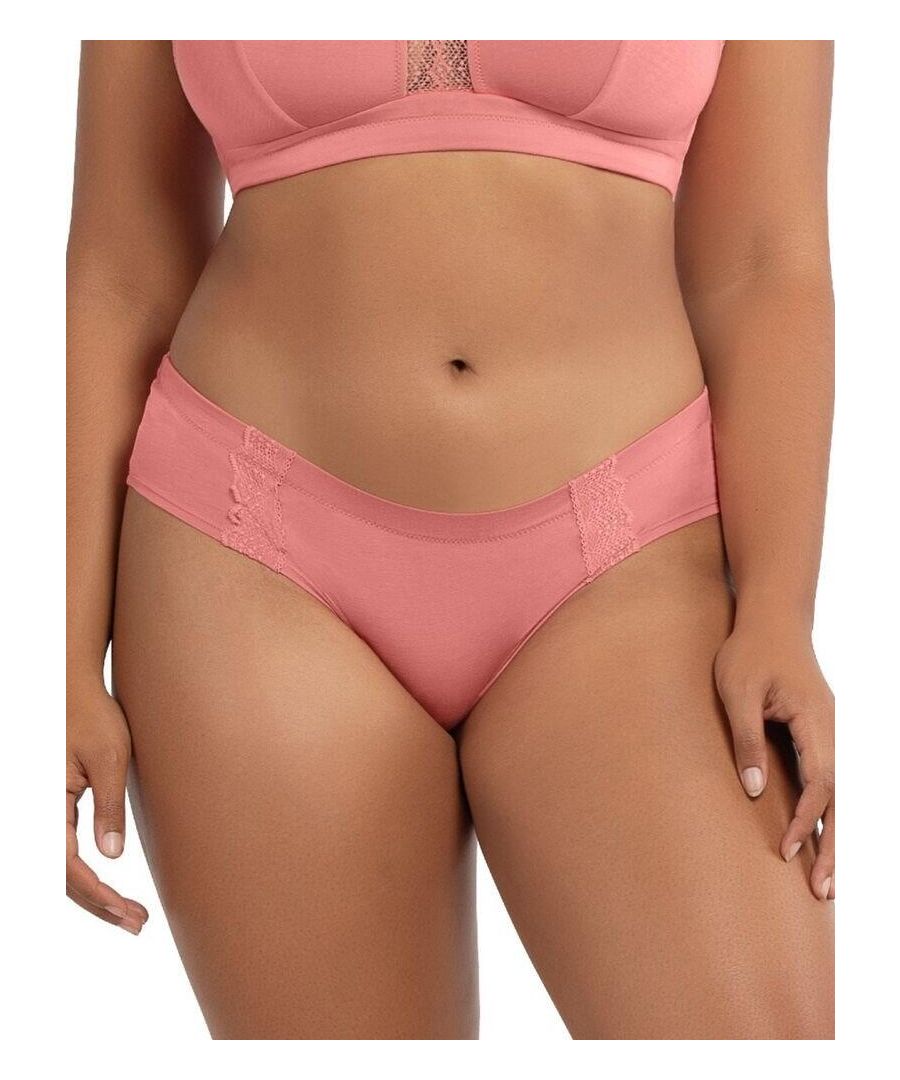 Find everyday comfort at a great price with Parfait lingerie. This casual hipster brief is a must have for any everyday lingerie drawer. This cut means the waist rises slightly above the hips for comfort but also rises a little at the back to expose some of the cheek. This brief is made from a soft and comfy, smooth fabric and features subtle lace details.\n\nHipster style\nModerate coverage\nLace details\nComposition - 95% Modal | 5% Spandex\n\nListed in UK sizes