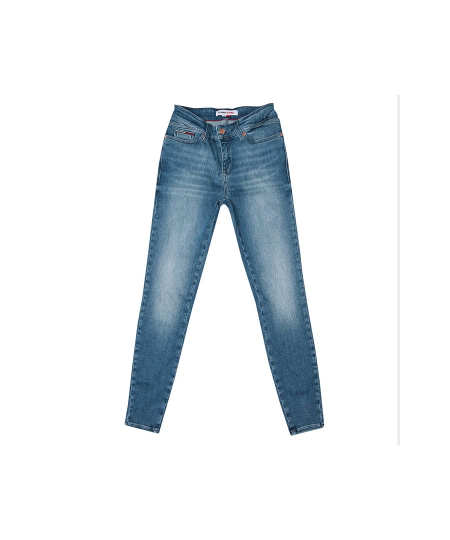 Women's Tommy Hilfiger Shape Mid Rise Skinny Jeans in Light Blue