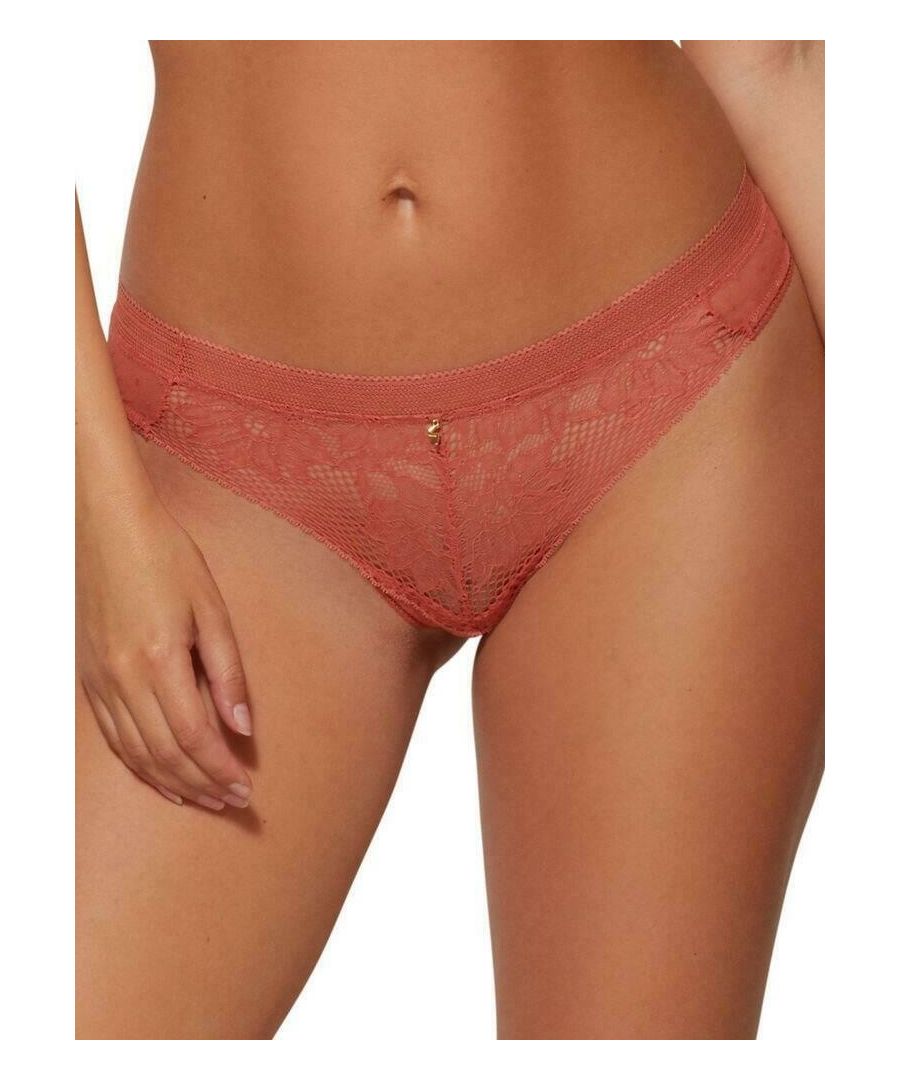 desert rose embroidered thong x small  Desert rose embroidered thong x  small