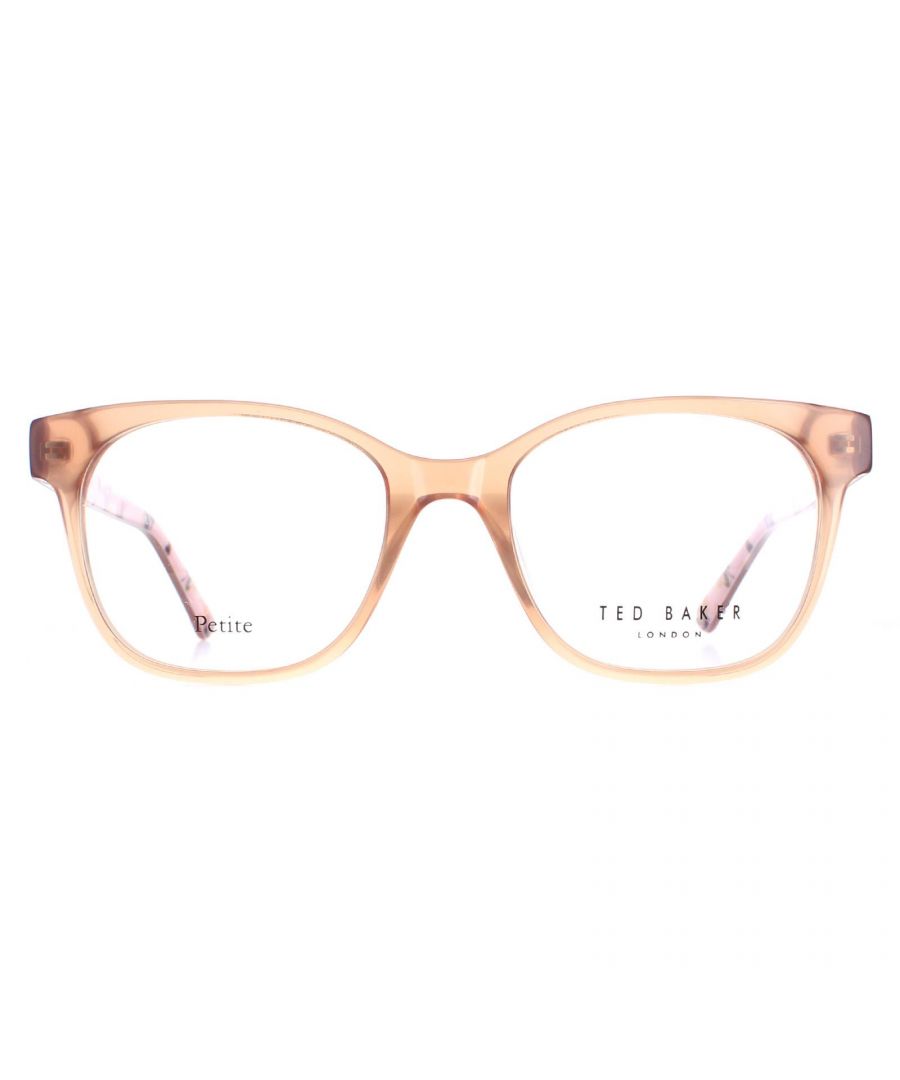 Ted Baker Square Womens Mocha TB9195 Bee  Glasses are a modern square style crafted from lightweight acetate. The temples are adorned with the Ted Baker logo, adding a touch of luxury to the design.