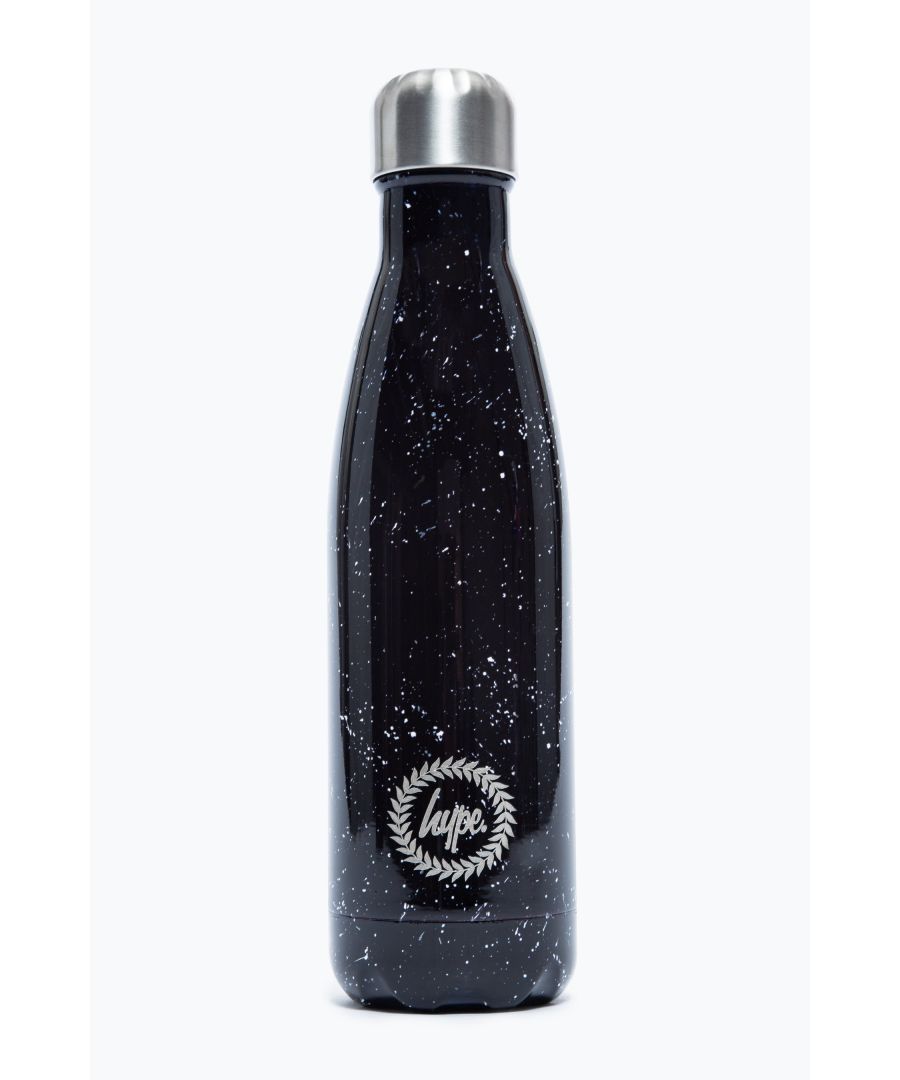 Image for Hype Black Speckle Metal Water Bottle - 500Ml