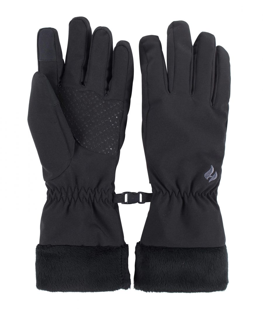 HEAT HOLDERS LADIES KENAI SOFT SHELL GLOVESHeat Holders Kenai Softshell Gloves are created for extreme weather, with a dual insulation system to keep out cold and hold in warmth.These Heat Holders thermal gloves are wind-resistant and waterproof, with extended gauntlets and elastic cuffs to keep out the cold and snow.The plush, fur-like HeatWeaver® lining maximizes the amount of warm air held next to your hands. Touch-screen fingertips allow use of your phone or device, and textured palms offer no-slip grip. Heat Holders Kenai Softshell Gloves for Ladies have clips to keep them together when not in use. These gloves are made from 100% polyester and are hand wash only. They are available in sizes S/M and M/L.Extra Product Details- Wind Resistant- Waterproof- 100% Polyester- HeatWeaver Plush Fur Lining- Elasticated Cuffs
