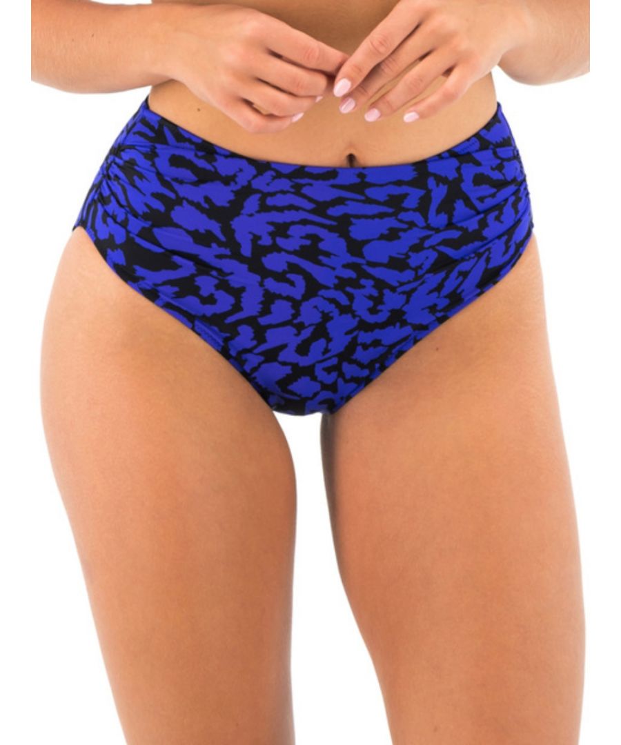 Fantasie Womens Hope Bay Full Bikini Brief - Blue Polyamide - Size Large