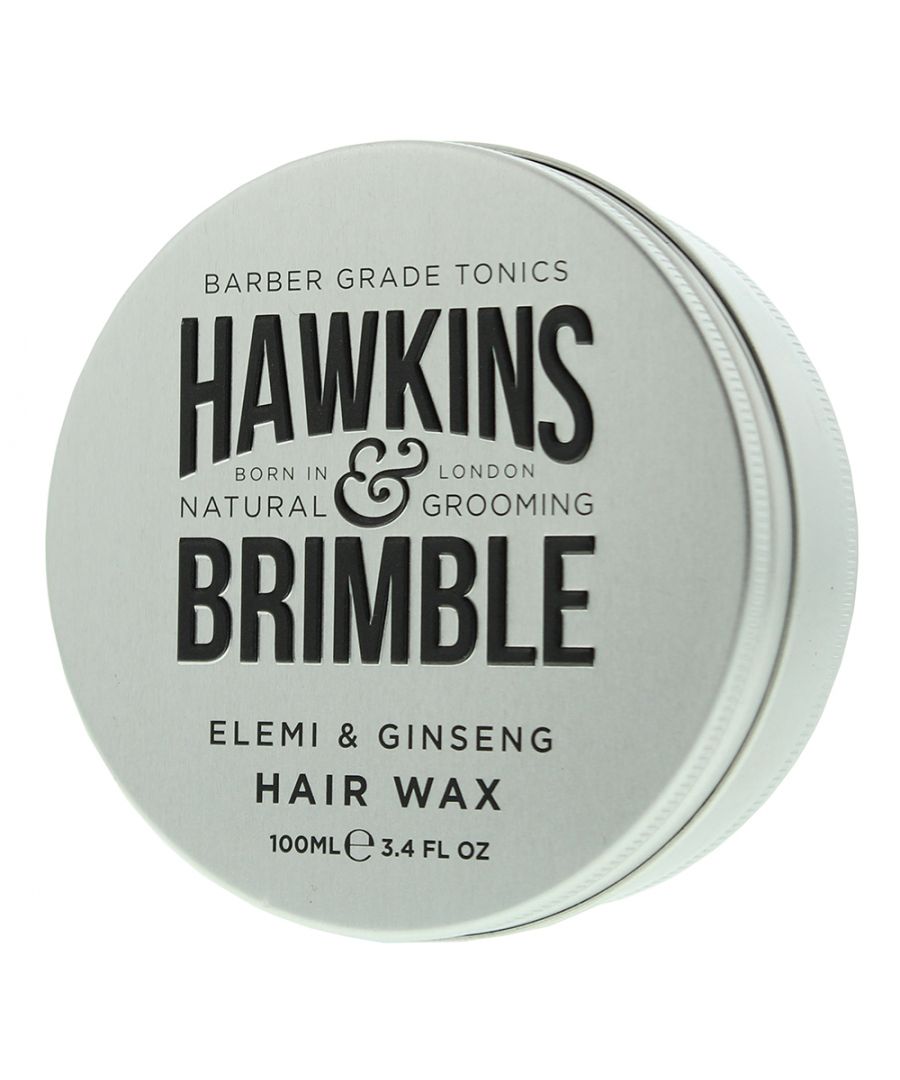 Hawkins & Brimble Elemi & Ginseng Hair Wax is a workable wax that provides light to medium hold and is best suited for short to medium length hair. The wax, which contains jojoba oil, bees wax and cocoa butter, provides conditioner, shine, nourishment and the ability to style the hair. It also contains the signature Hawkins & Brimble scent with top notes of Coffee, Elemi and Rose, middle notes of Lavender, Geranium and Patchouli, and base notes of Musk, Amber and Vanilla.