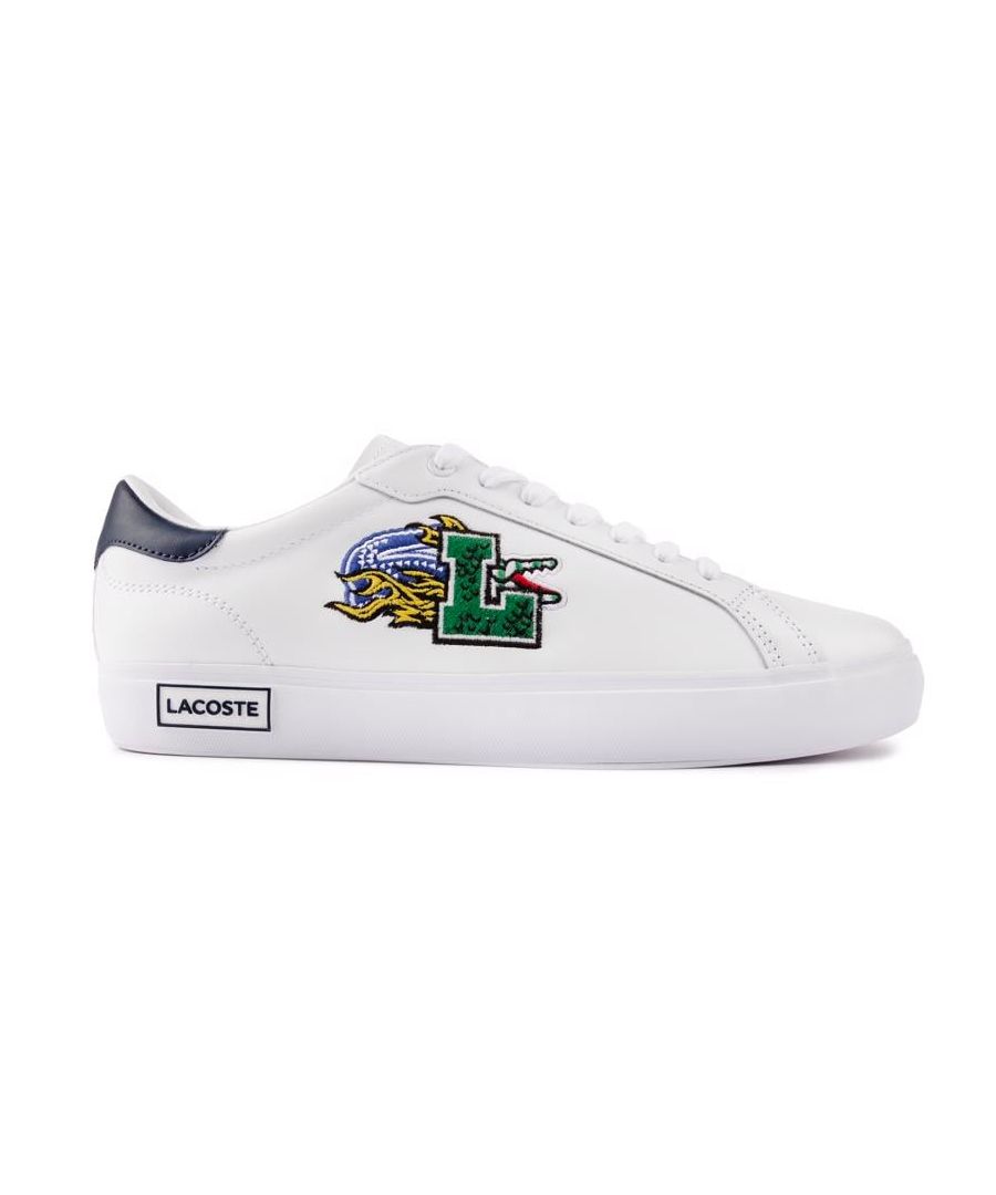 lacoste mens powercourt trainers - white - size uk 9