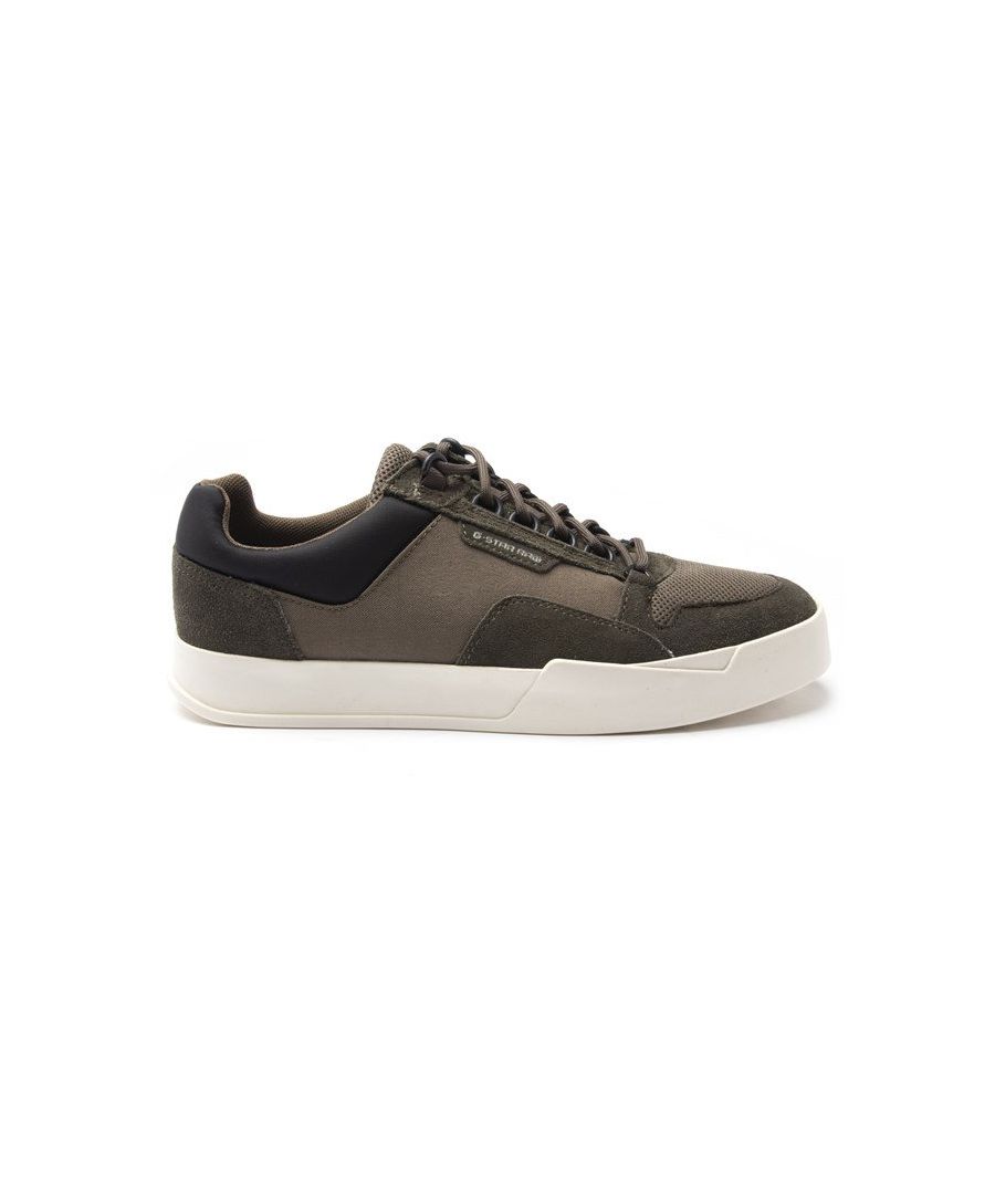 G-Star RAW Mens Rackam Vodan Low Trainers - Green Leather - Size UK 11