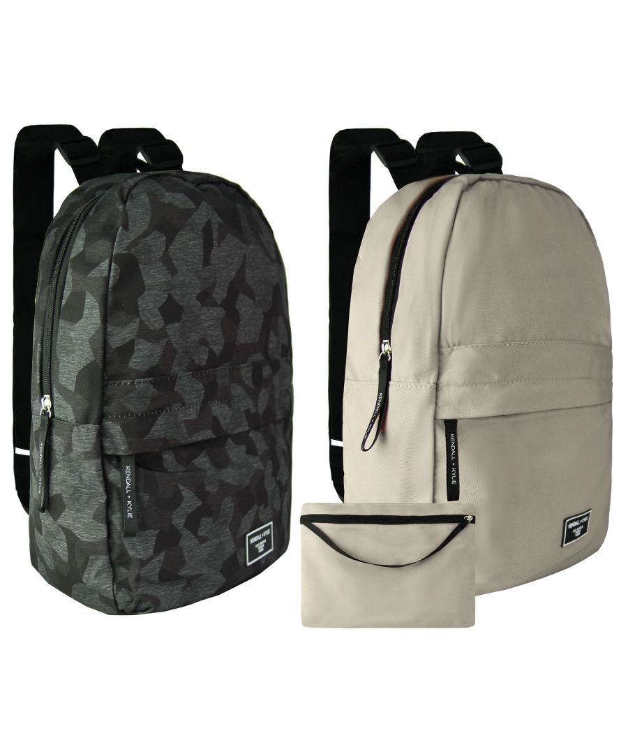 kendall + kylie unisex 2-pack washable green/beige backpack - multicolour - one size