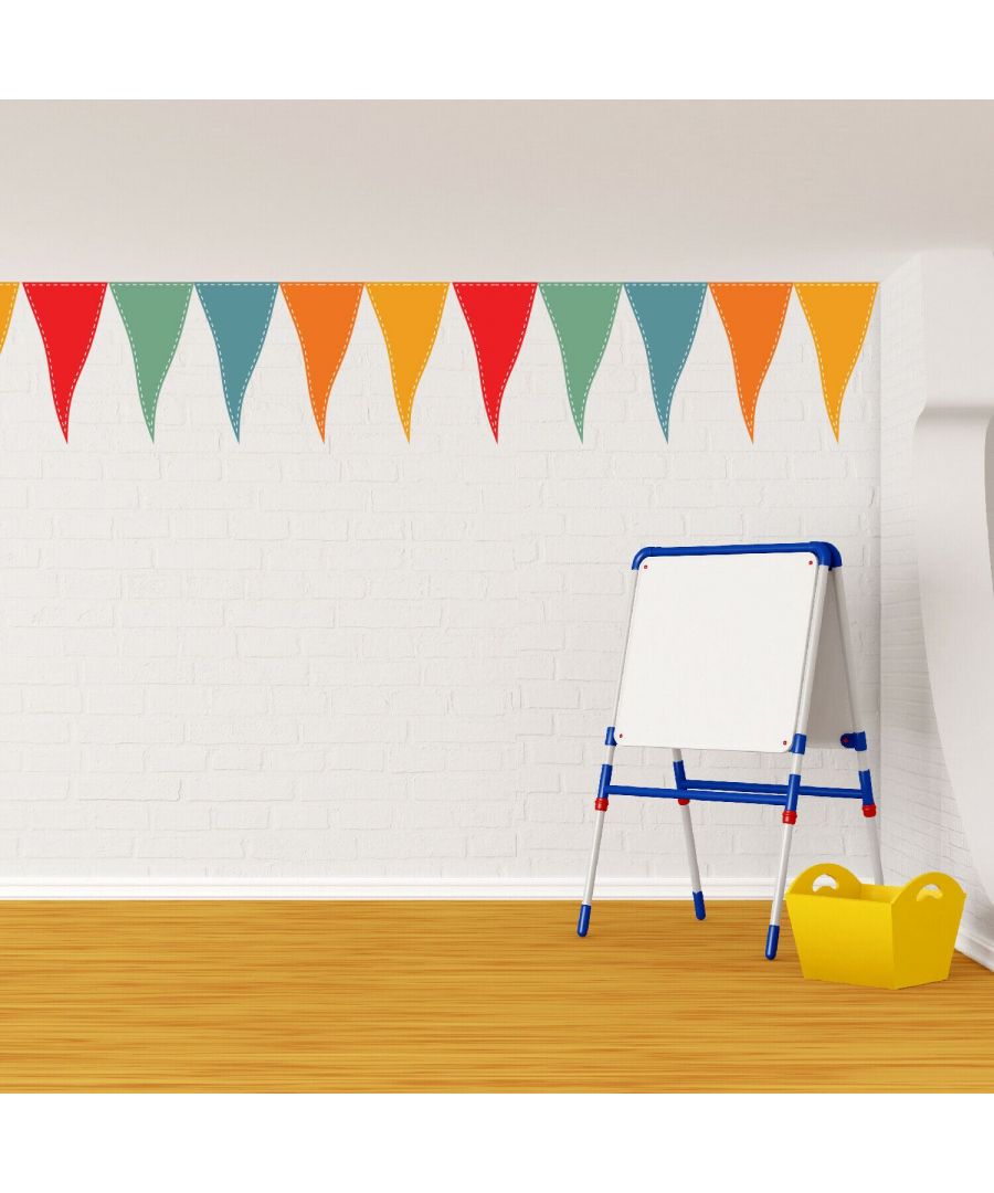 Image for Party Flags Wall Stickers Kids Room, nursery, children's room, boy, girl 17 cm x 150 cm