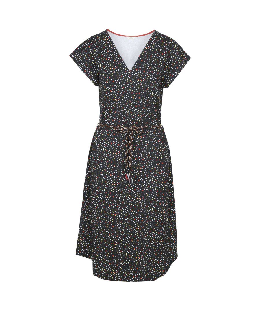 Image for Trespass Womens/Ladies Una Dotted Casual Dress (Black/White/Red)