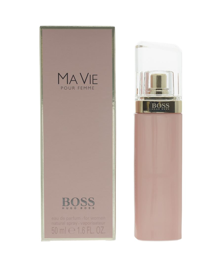 Ma Vie Pour Femme is a floral woody fragrance by Hugo Boss. It was released in 2014. Top notes cactus flower. Middle notes pink freesia jasmine rose. Base notes cedar woody notes.