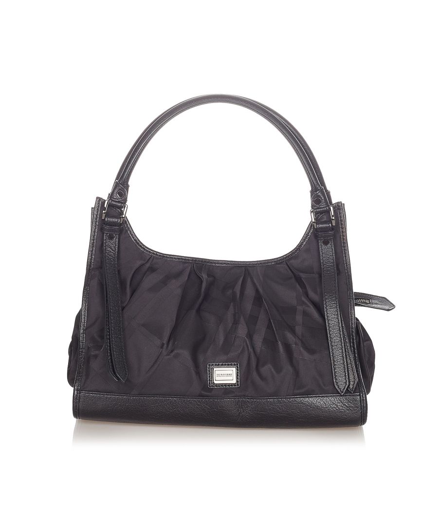 Burberry preowned Womens Vintage Smoke Check Nylon Tote Bag Black - One Size