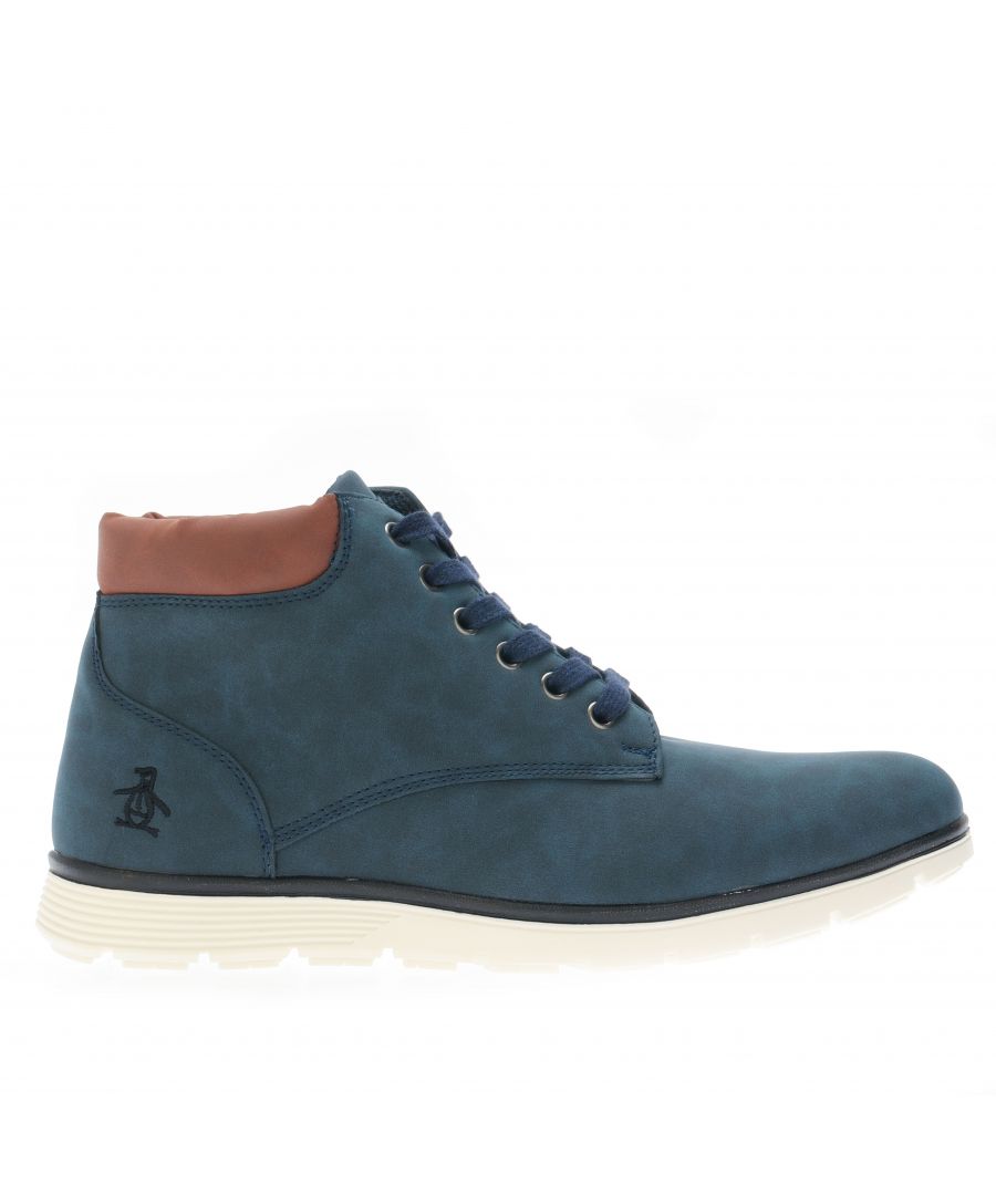 Original Penguin Mens Norway Chukka Boots in Navy - Blue Textile - Size UK 8