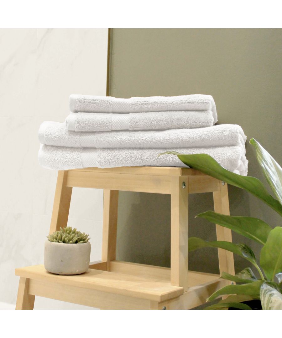 The Linen Yard LOFT 4-piece towel bale gives you a spa-like feeling at home. They are designed to be super absorbent and ultra-soft. Made from a 100% plush combed cotton for a relaxed everyday feel. Perfect heavyweight towels with 650 grams per square metre. The basket weave band is a quality design feature that gives LOFT towels a stylish effortless signature look. In multiple soothing shades, create an air of calm in your washroom and always have super softness on hand.