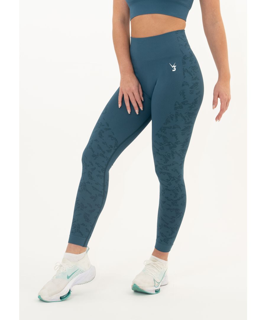 WOMEN'S HIGH-WAIST SEAMLESS LEGGINGS WITH HIGH SUPPORT\n\nChange the game and shatter all expectations in the stunning Shatter patterned seamless leggings featuring a high-waist, super-flattering fit that supports and covers your body in motion for your most confident workout yet.\n \nUnder-glute contouring displays your hard work, pairing with our unique shatter pattern design for a stand out, striking style. Sweat-wicking, breathable seamless fabric cools high heat zones in a distraction-free fit so you can stay focused on the reps ahead.