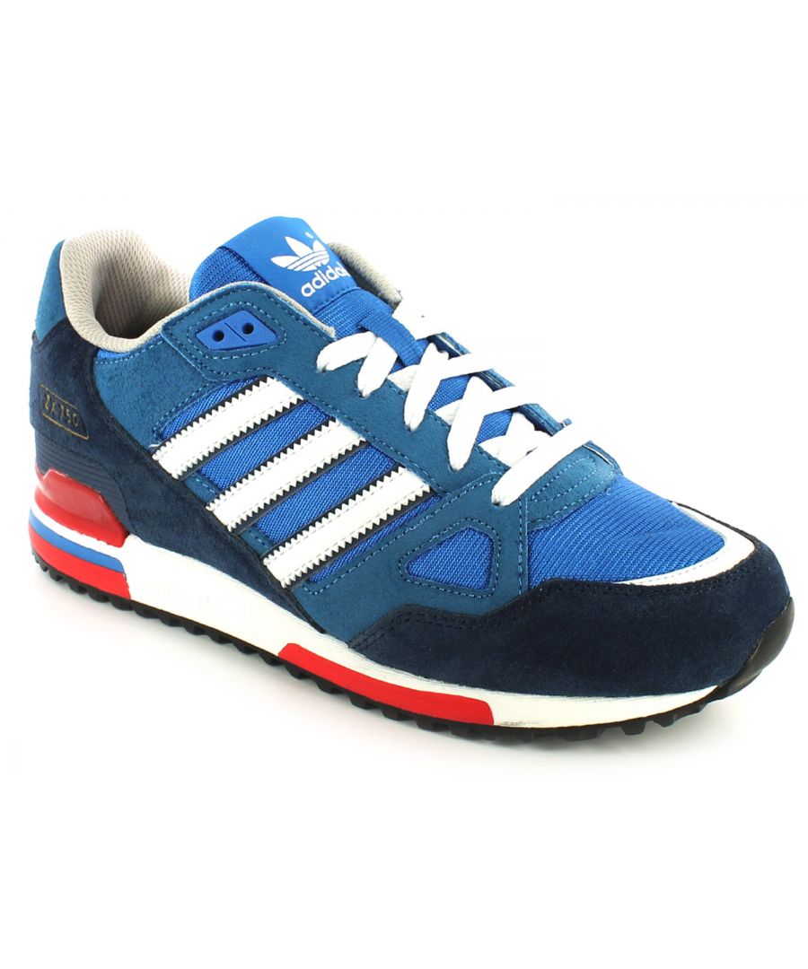 Image for New Mens/Gents Blue/White Adidas Leather Lightweight Running Shoes