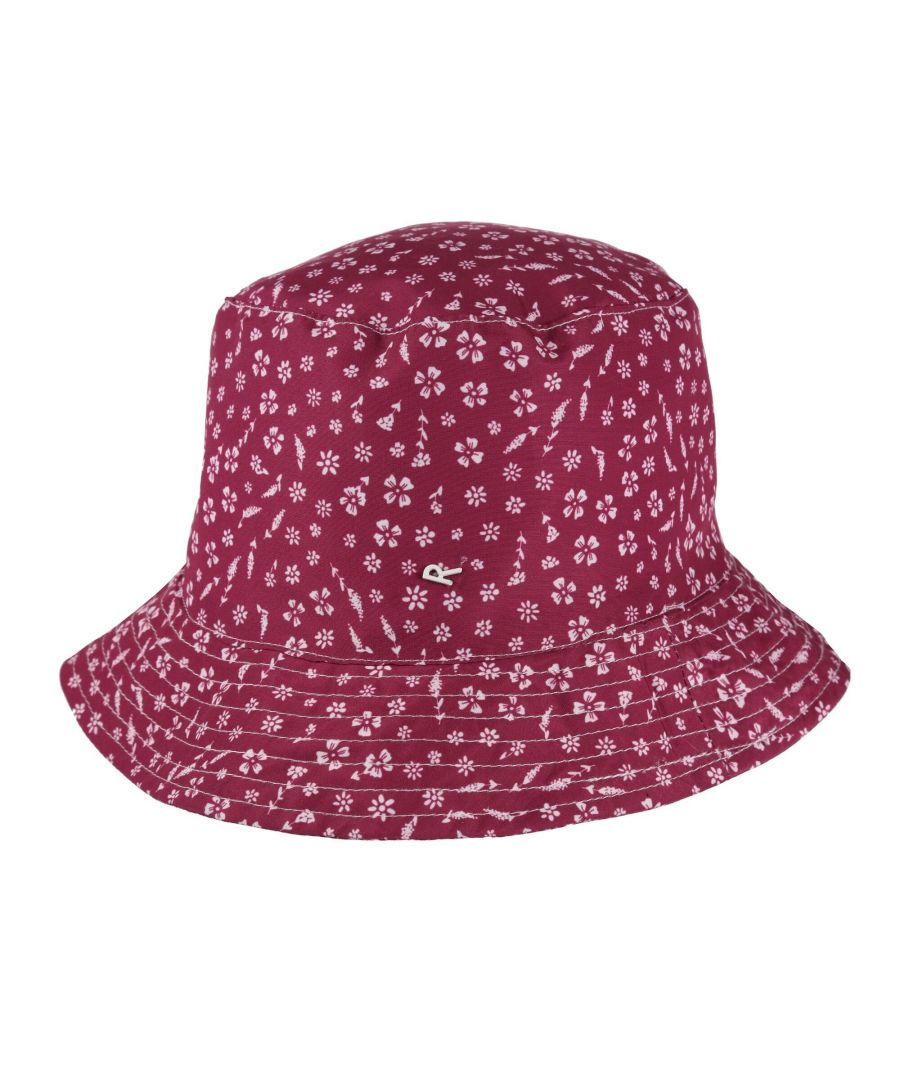 100% Cotton. Fabric: Coolweave, Poplin. Design: Ditsy Print. Branded Metal Badge, Structured Brim. Fabric Technology: DWR Finish, Showerproof, Waterproof. Sustainable Materials.