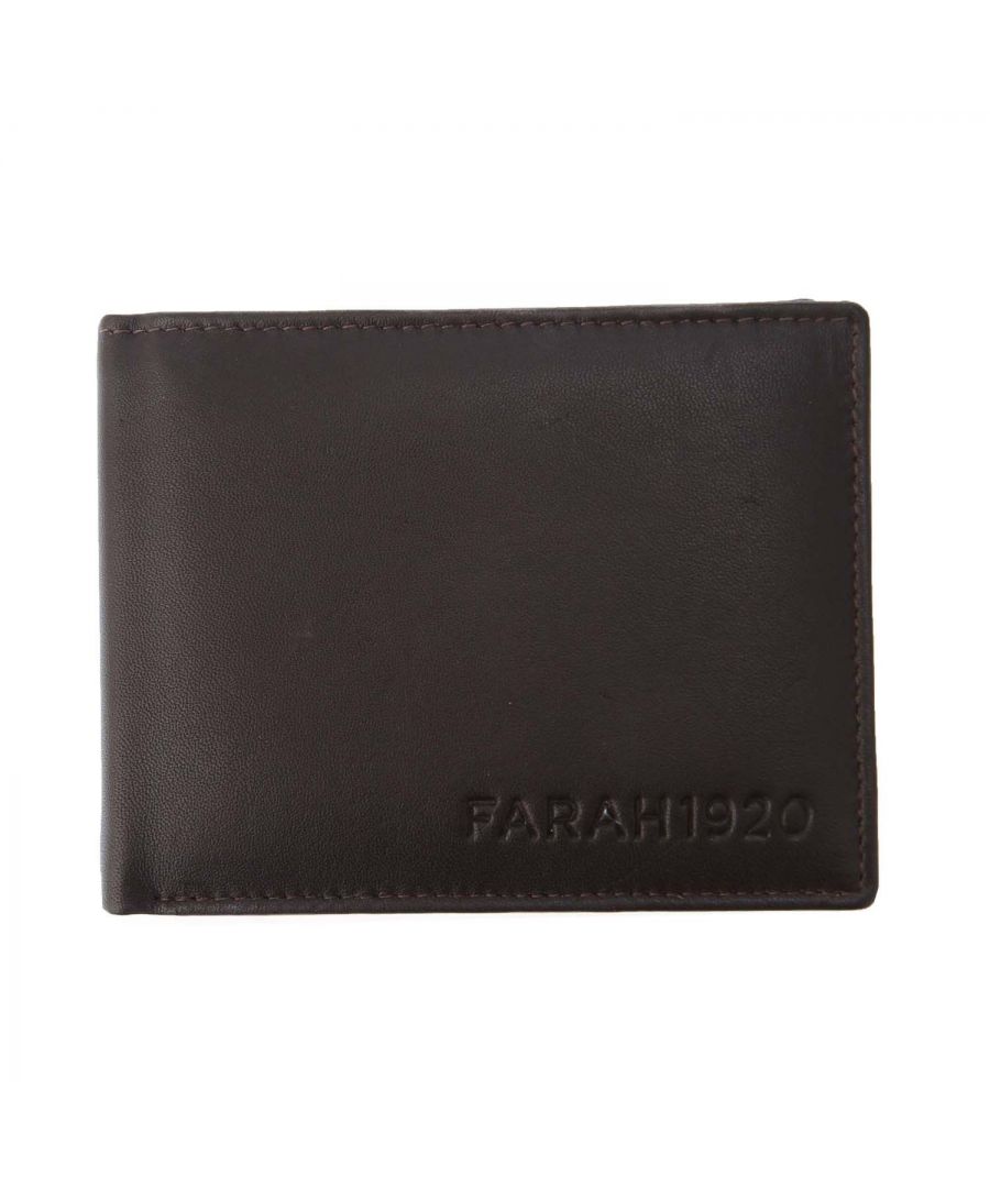 Image for Accessories Farah Almeria Leather Bi Fold Wallt in Brown