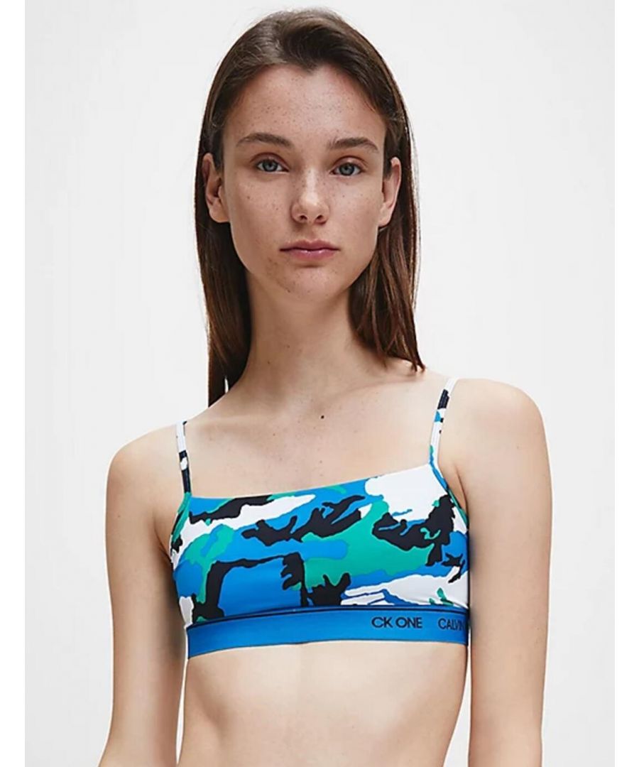 A timeless design made for comfort, this bralette from the CK One collection at Calvin Klein is a matchless piece you can't say no to. Crafted from microfibre jersey with ultimate comfort in mind, this bralette features no cups, lining or padding for a smooth and natural look and feel. But, you'll still feel supported and secure with the wide elastic waistband and non-adjustable shoulder straps.\n\nClassic and comfortable design\nMicrofibre Jersey\nNo cups, unlined\nNo padding\nWide elastic waistband\nNon-adjustable shoulder straps\nComposition: 80% Nylon | 20% Elastane\n\nListed in UK sizes