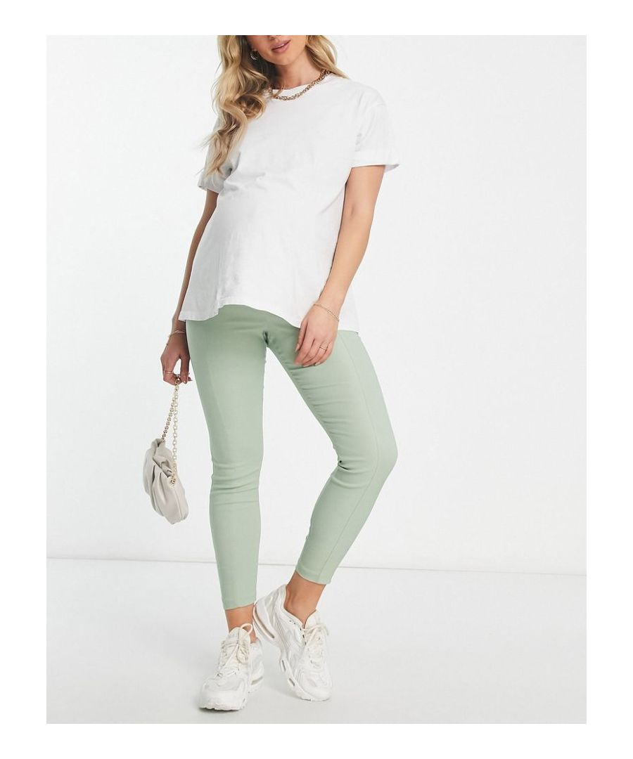 Trousers & Leggings by ASOS Maternity Basket-worthy find High rise Zip-side fastening Skinny fit Designed to fit you from bump to baby Sold by Asos