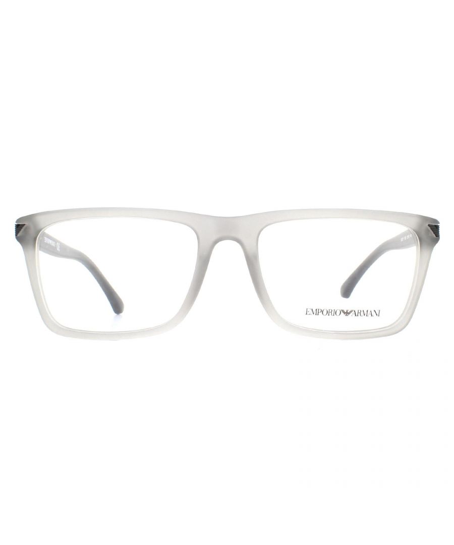 Image for Emporio Armani Glasses Frames EA3071 5532 Matte Transparent Grey Men