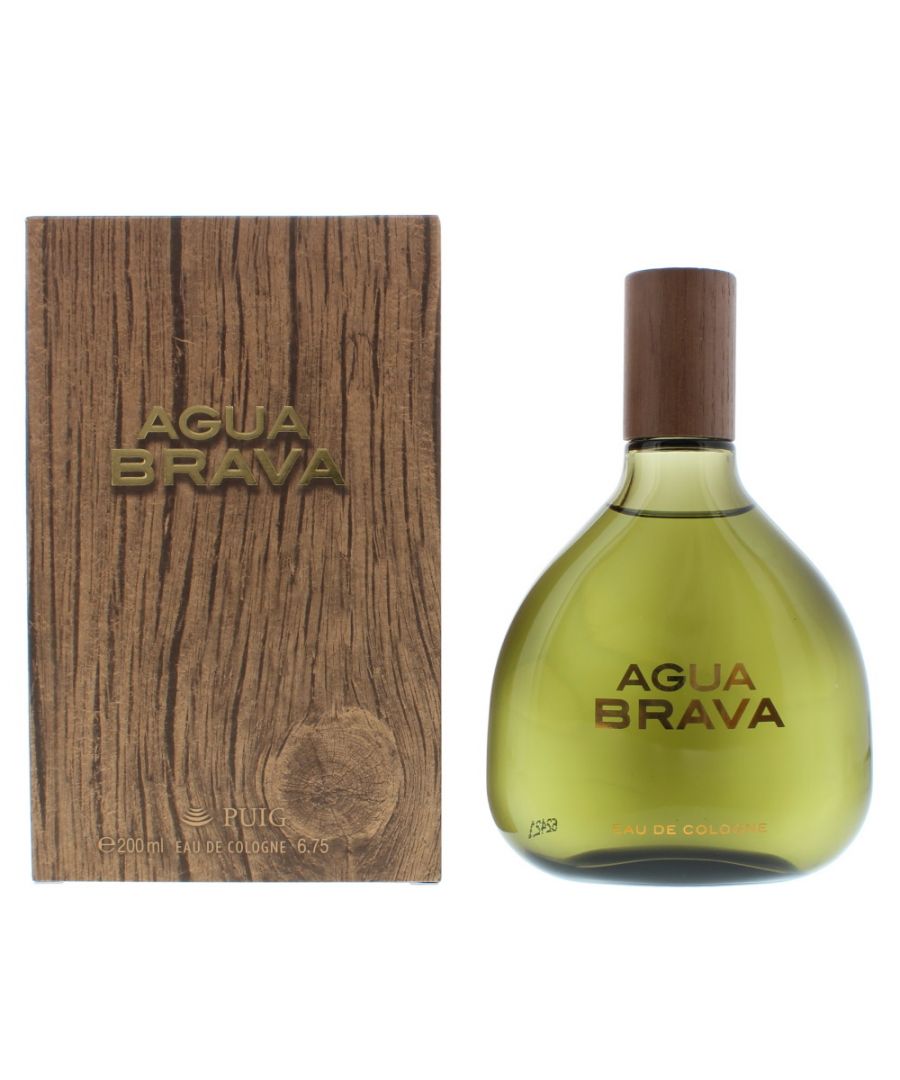Antonio Puig design house launched Agua Brava in 1968 as a refined woody mossy fragrance for men. Agua Brava notes consist of bergamot lemon sage lavender  juniper clove pine thyme bay leaf carnation moss sandalwood patchouli vetiver musk and leather.