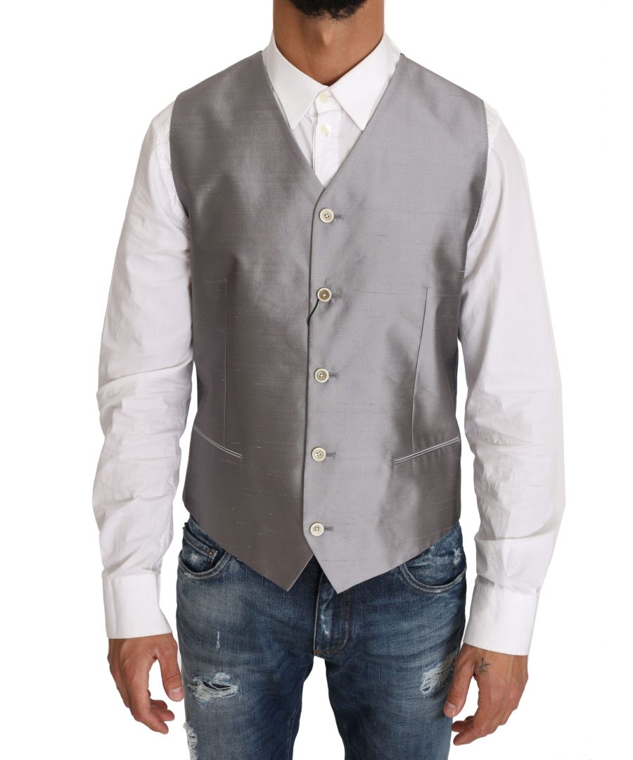 Image for Dolce & Gabbana Black Wool Blend Dress Vest waistcoat