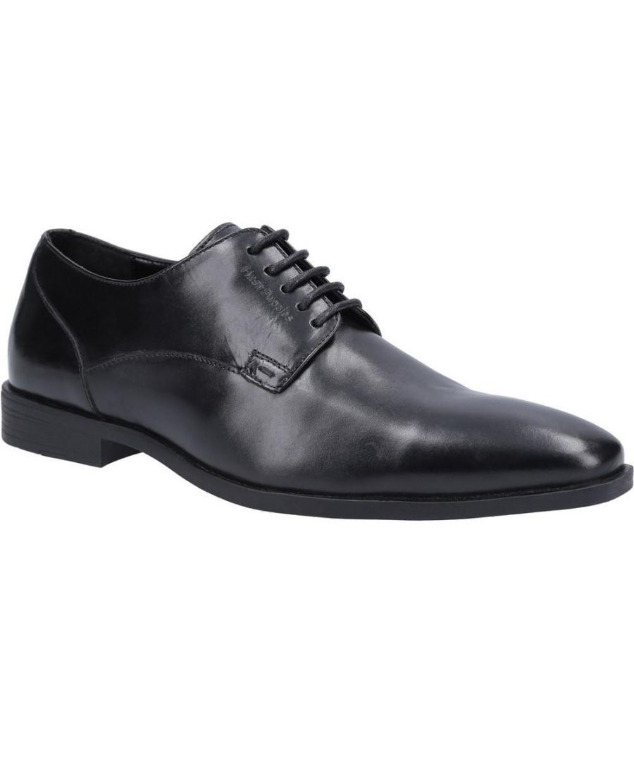 Image for Hush Puppies Boys Ezra Leather Shoes (Black)