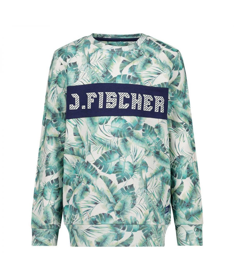 Deze sweater voor jongens van Jake Fischer is gemaakt van sweat en heeft een all over print. Het model heeft een ronde hals en lange mouwen.details van deze sweater:geribde boorden