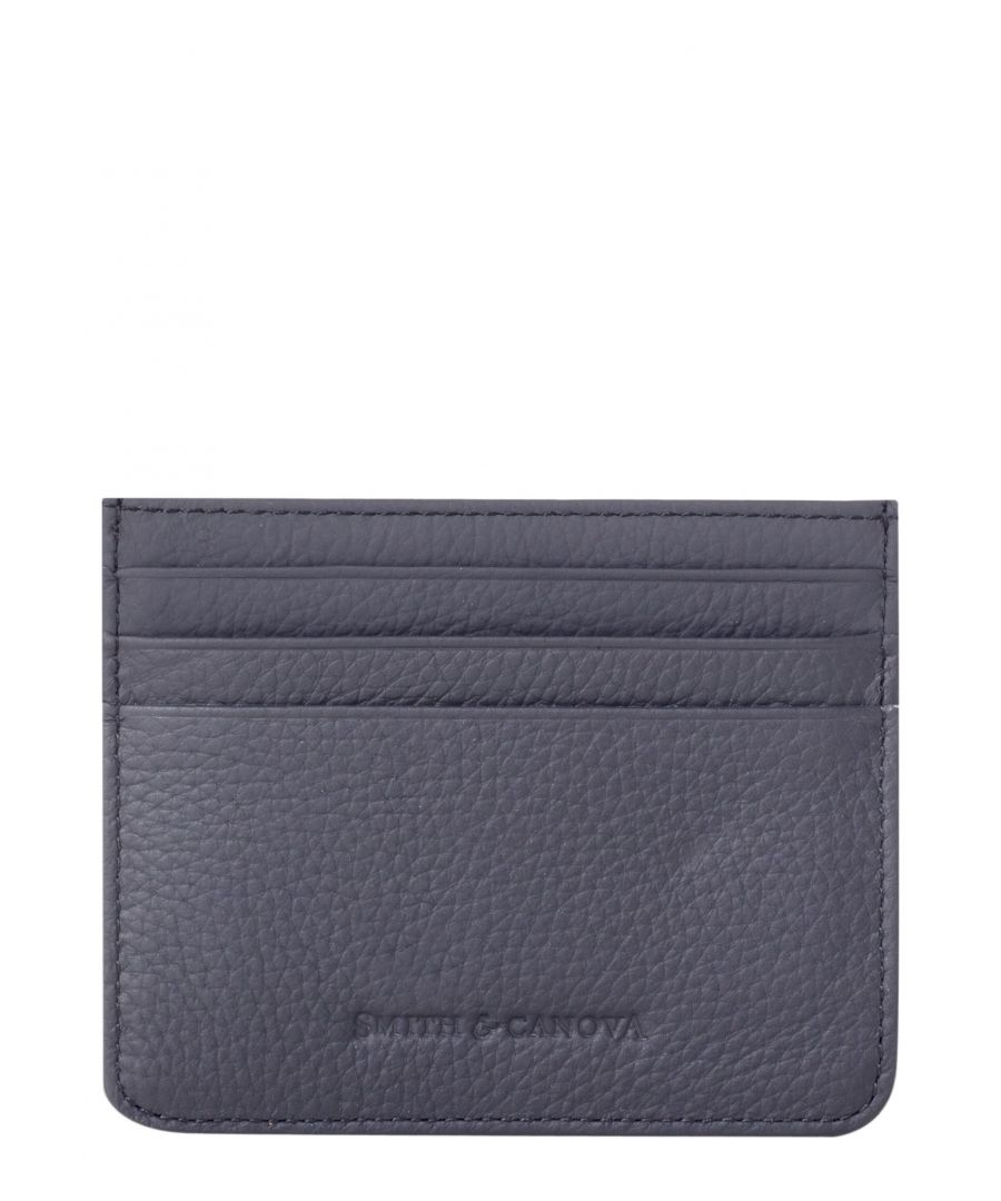 This small and stylish card case is perfect for taking your important cards with you. Its sturdy shape will keep your cards secure. Features: , Genuine Leather, Seven card slots, Small slip pocket for paper money or receipts, Sturdy shape