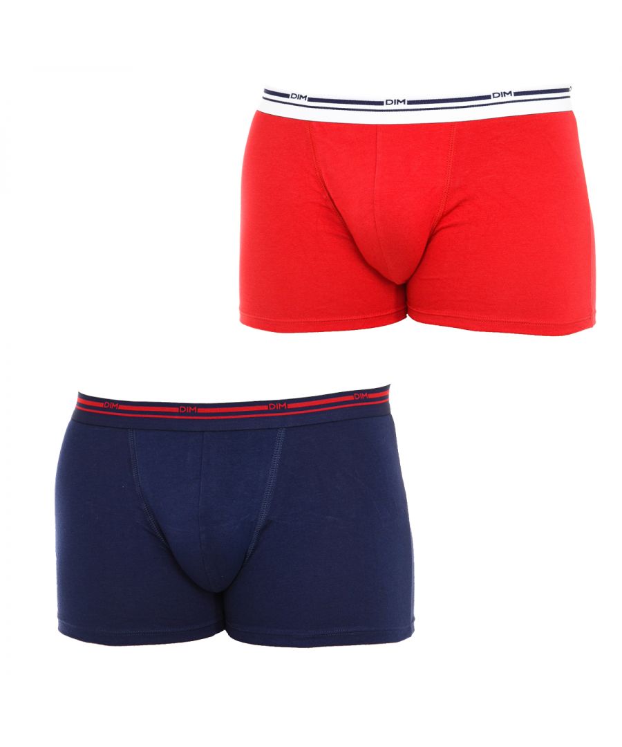 Dim Womens Pack-2 Boxers Cotton Stretch - Red - Size Large