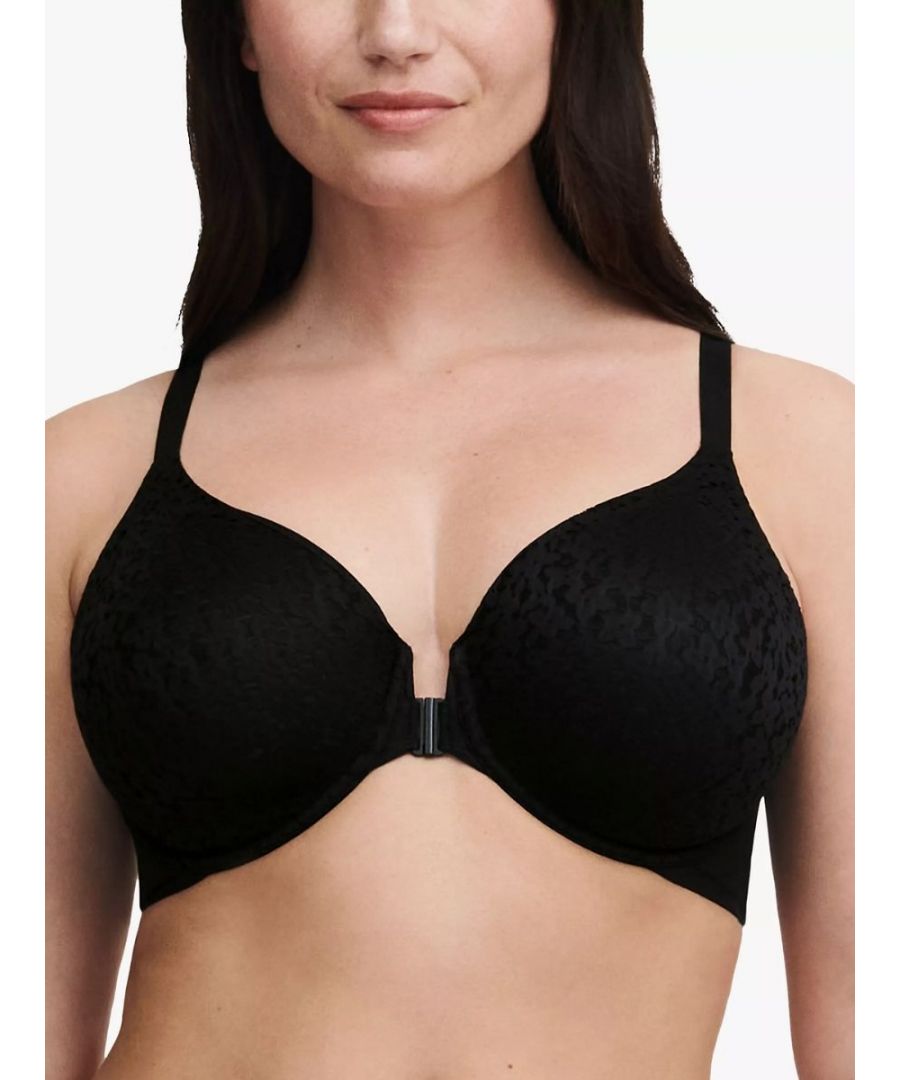 Chantelle Womens Norah Front Closure Bra – Black Polyamide – Size 34F
