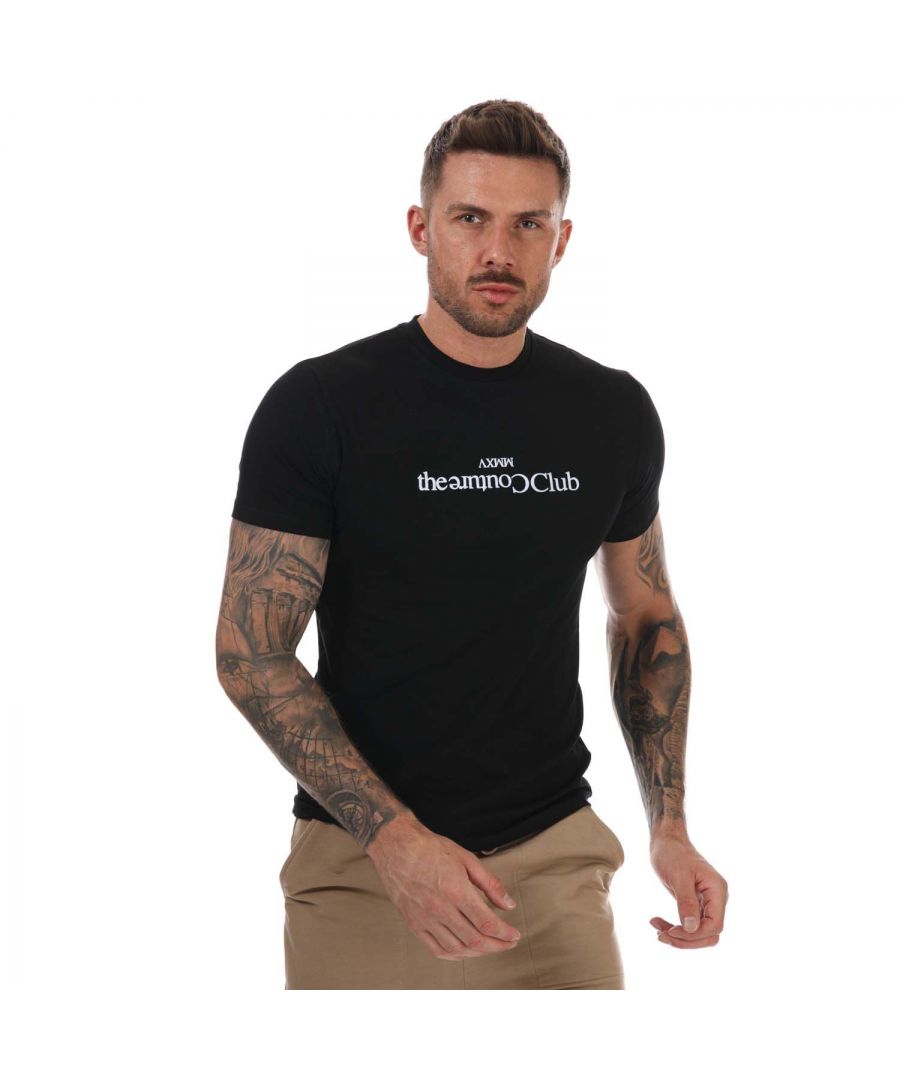 Couture Club MMXV nauwsluitend T-shirt met flockprint, zwart