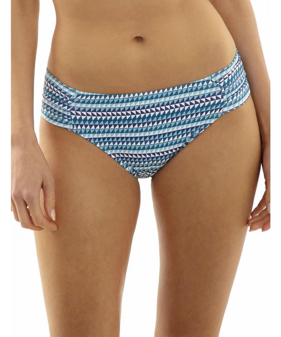 Panache Womens Nina Bikini Brief Geo Print - Blue - Size X-Small