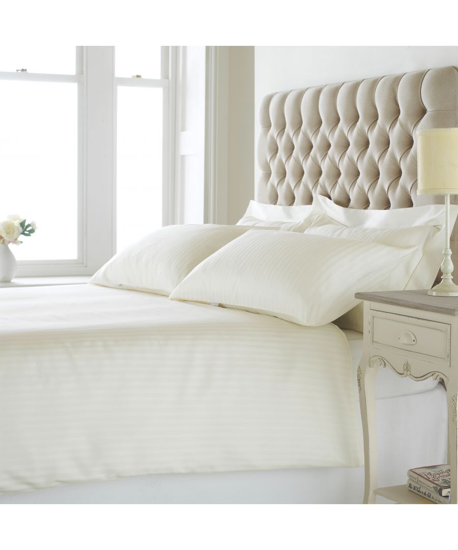 The 'Eton' duvet set has been specificially designed to provide premium quality at the best possible value. Featuring a luxurious 'satin stripe' vertical pattern, this duvet set adds a layer of additional excitement to the typical 'plain dye' 100% cotton bedding. It's a perfect gift for yourself, or your guests. We're sure you'll love it.