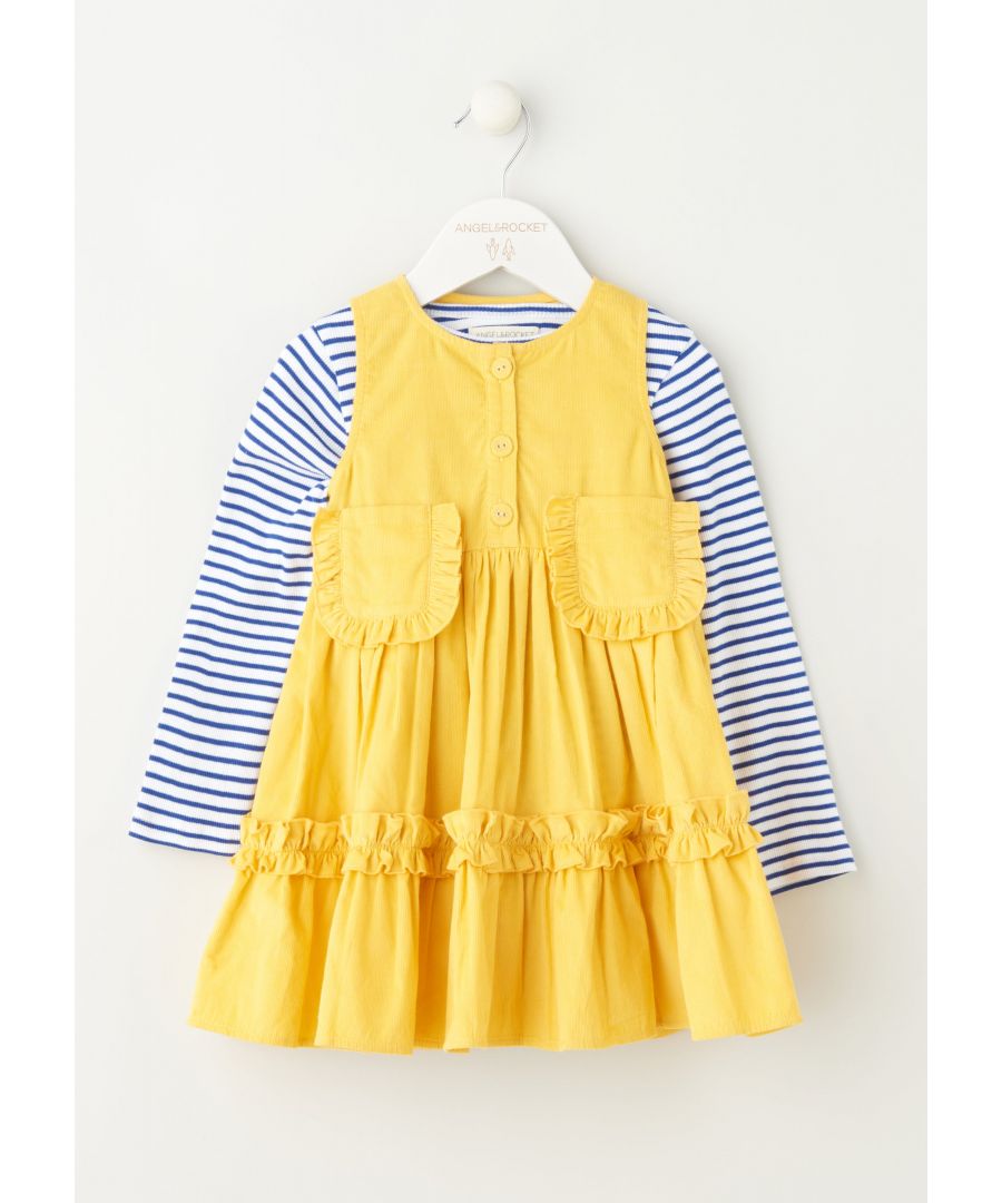 Image for Norie Cord Pinny Set With Stripe Top