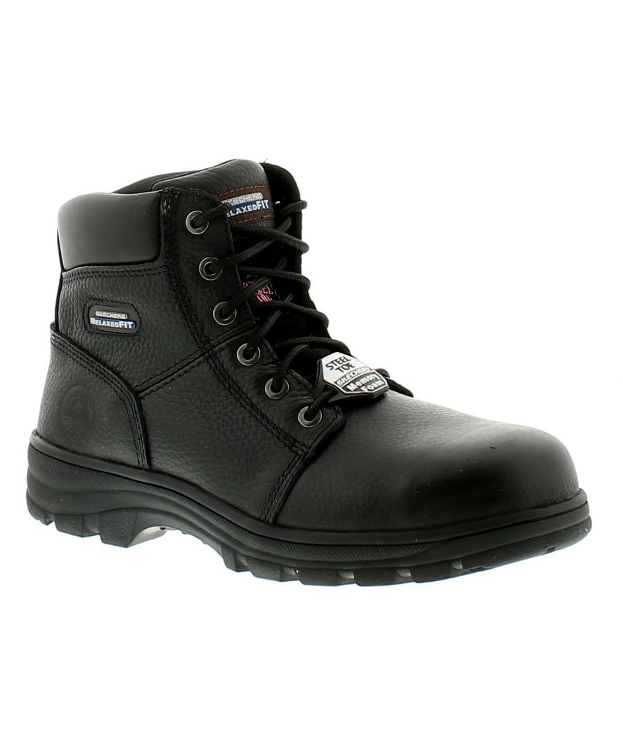 Image for Skechers Workshire Mens Leather Safety Boots Black
