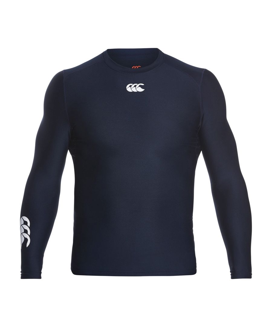 ThermoReg moisture wicking fabric keeps you cool, dry and comfortable. Designed to be worn next to the skin. Self fabric neckline. Forward shoulder seams. Underarm ventilation gusset. Offset side seams. Twin needle sleeves and hem. Performance seams. Branding on centre chest and right arm. 95% polyester/5% spandex. XS - 34/36in, S - 37/39in, M - 39/41in, L - 41/43in, XL - 43/45in, XXL - 46/48in.