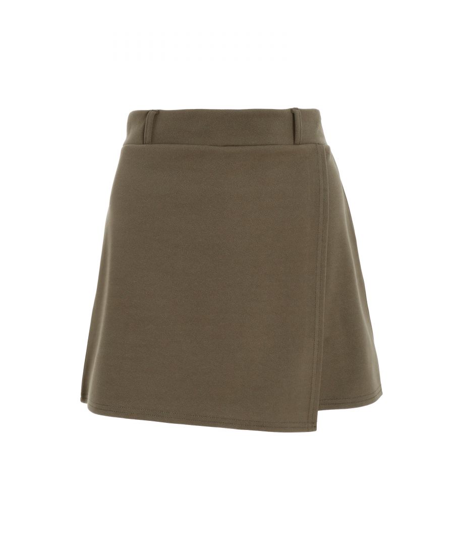 Quiz Womens Khaki Wrap Skort - Green - Size 6 UK